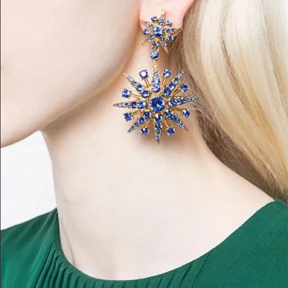 Oscar de la Renta Star Burst Earrings - Picture 3 of 7